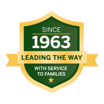 Since 1963 leading the way with service to families logo