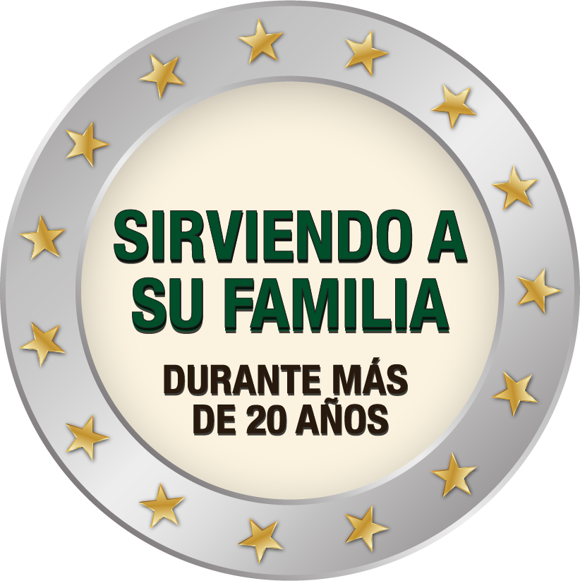 Sirviendo a su familia durante más de 20 años