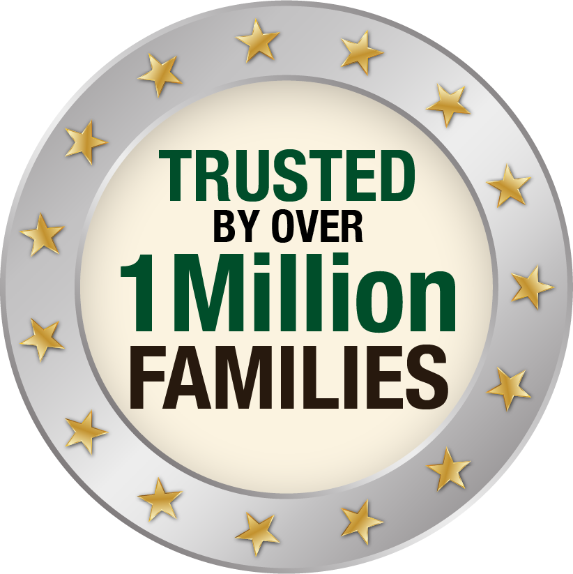 Trusted by over 1 million families